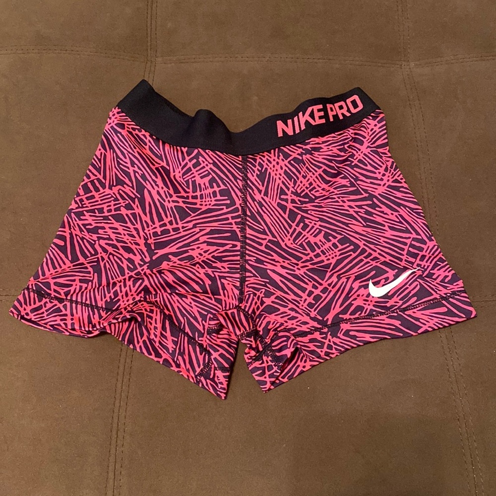 Abstract pink and black Nike dri-fit spandex